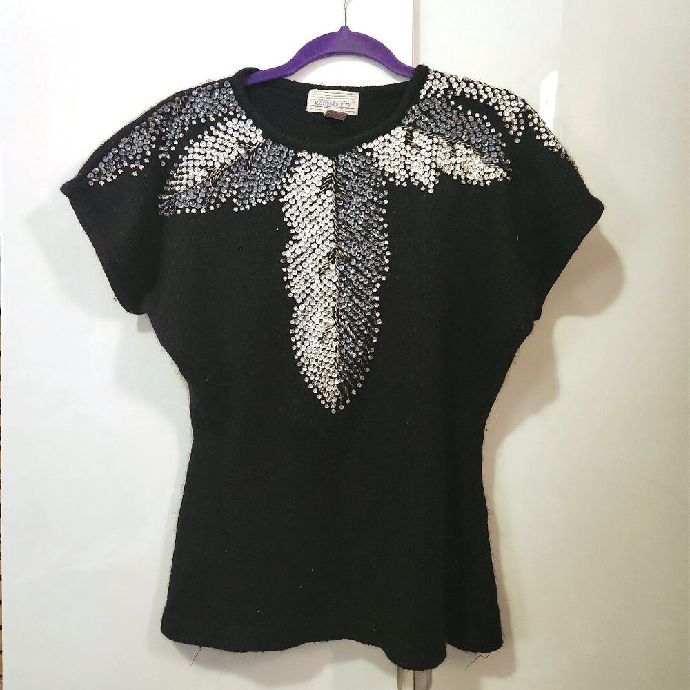Vintage Gladys Bagley Sequin Sweater 1980s
